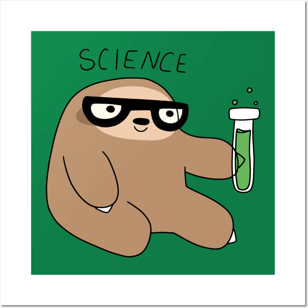 Science Sloth Wall Art by saradaboru